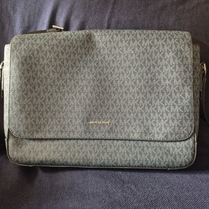 Michael Kors Dark Bue Monogram Messenger Bag